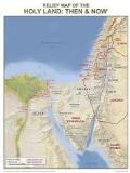 Relief Holy Land Map: Then And Now - Wall Chart - Lam