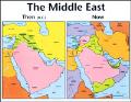 Middle East Then & Now - Wall Chart - Laminated